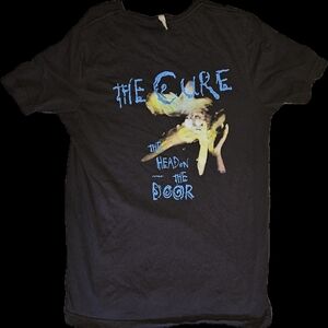 The Cure "The Head On the Door" merch, brown t-shirt, M